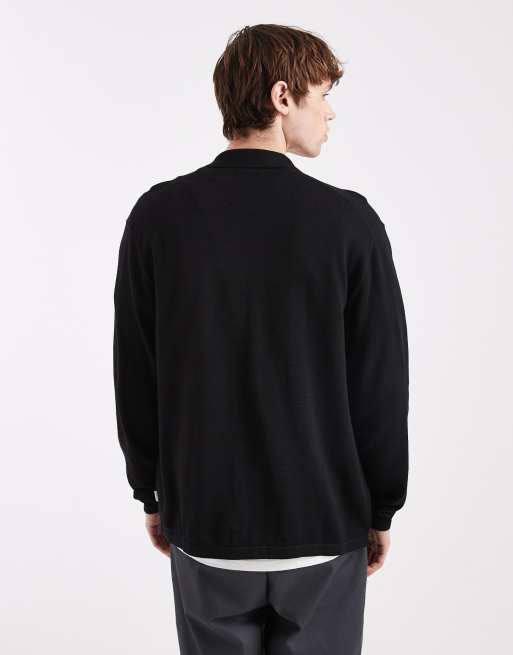 Jack & Jones - Gebreid vest met rits in zwart, 3 van 5