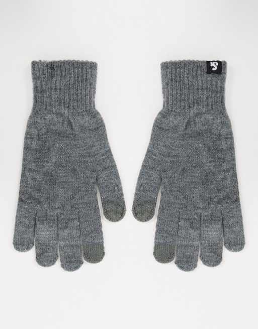 Jack & Jones - Gebreide handschoenen in grijs