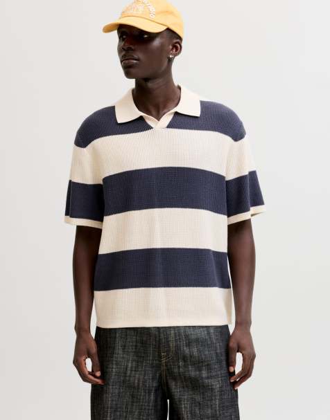 Jack & Jones - Gebreide polo in odyssey grijs - view 1