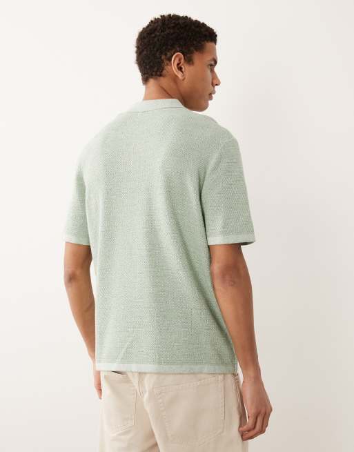 Jack & Jones - Gebreide polo met korte mouwen in lichtgroen, 5 van 5