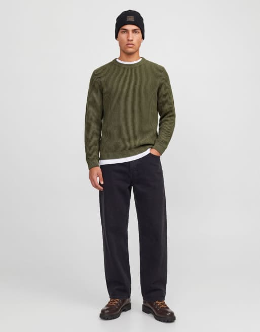 Jack & Jones gebreide pullover in zwart, 3 van 6
