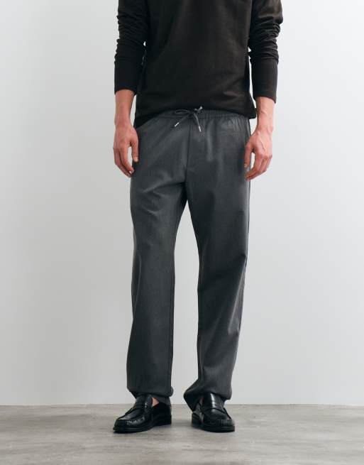 Jack & Jones – Gerade geschnittene Hose in Grau mit Tunnelzug, 2 von 5