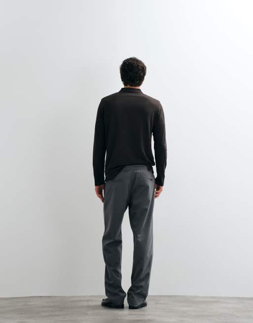 Jack & Jones – Gerade geschnittene Hose in Grau mit Tunnelzug, 4 von 5