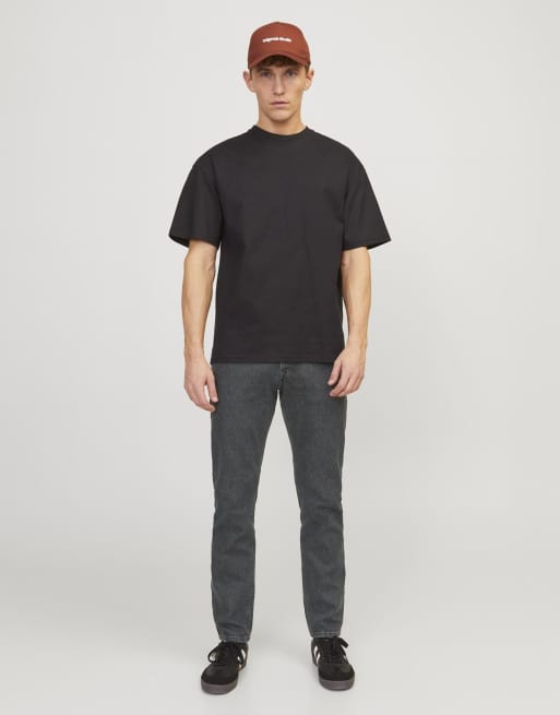 Jack & Jones – Gerade geschnittene Jeans in Schwarz