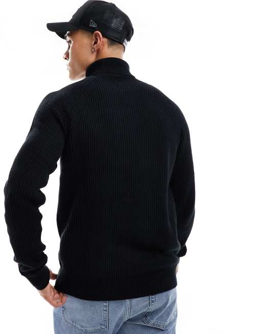 Jack & Jones - Geribbelde coltrui in zwart, 4 van 4