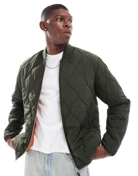 Jack & Jones – Gesteppte Bomberjacke in Khaki - view 2