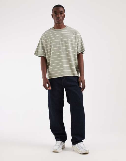 Jack & Jones - Gestreept T-shirt in saliegroen en wit, 2 van 5
