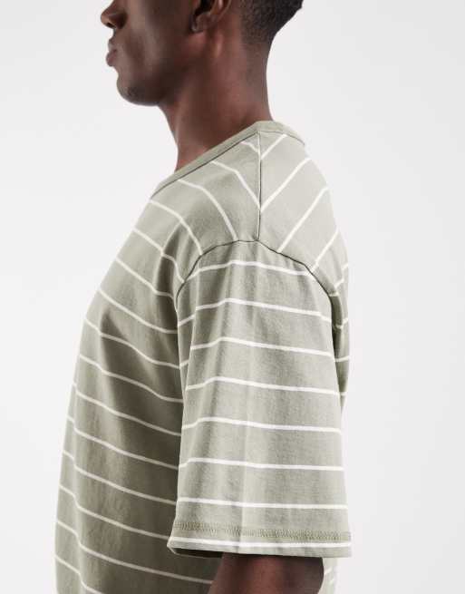 Jack & Jones - Gestreept T-shirt in saliegroen en wit, 3 van 5