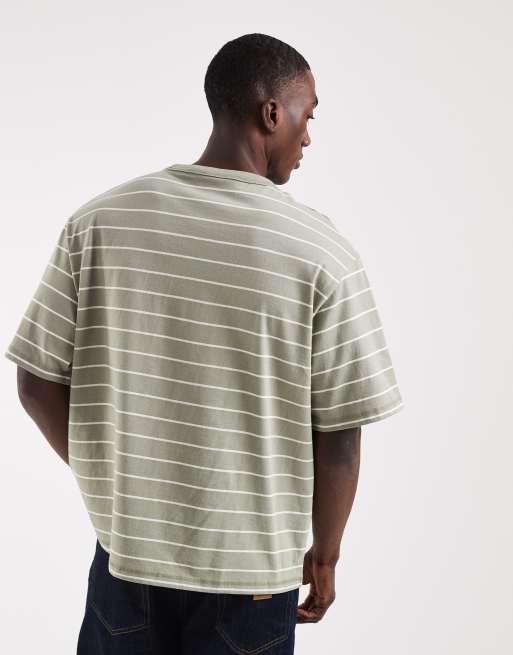 Jack & Jones - Gestreept T-shirt in saliegroen en wit, 4 van 5