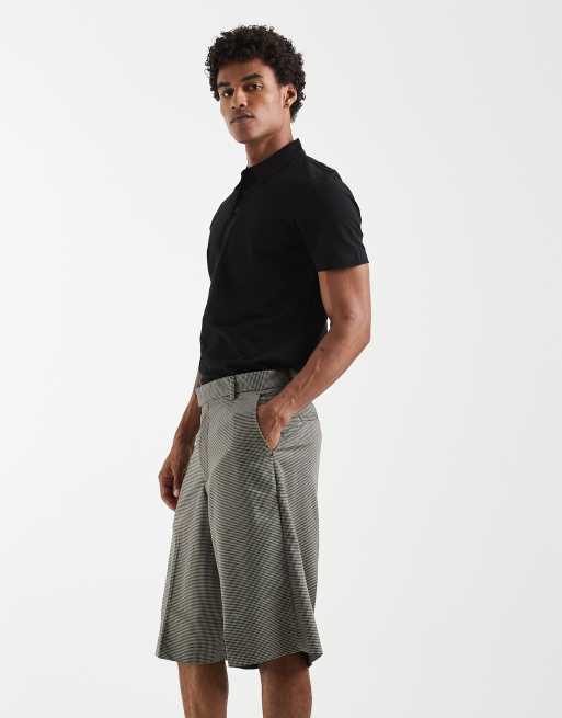 Jack & Jones - Getailleerde short met lange pasvorm in pied-de-poule, 4 van 5