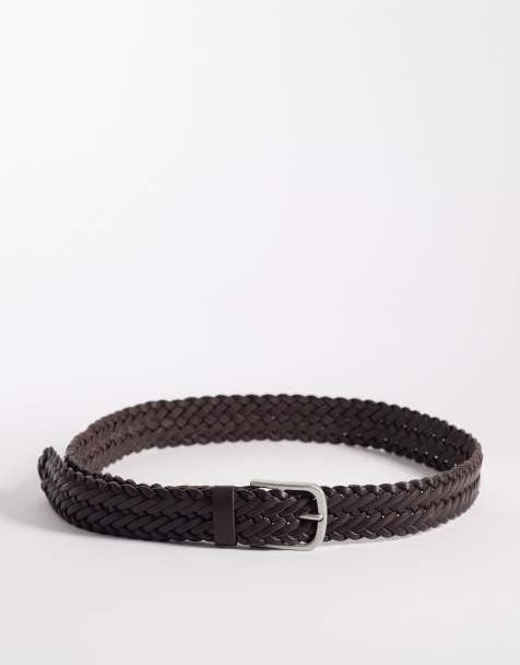 Jack & Jones - Gevlochten riem in donkerbruin - view 1