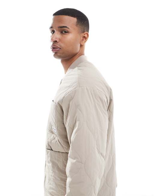 Jack & Jones - Gewatteerd bomberjack in beige, 4 van 5