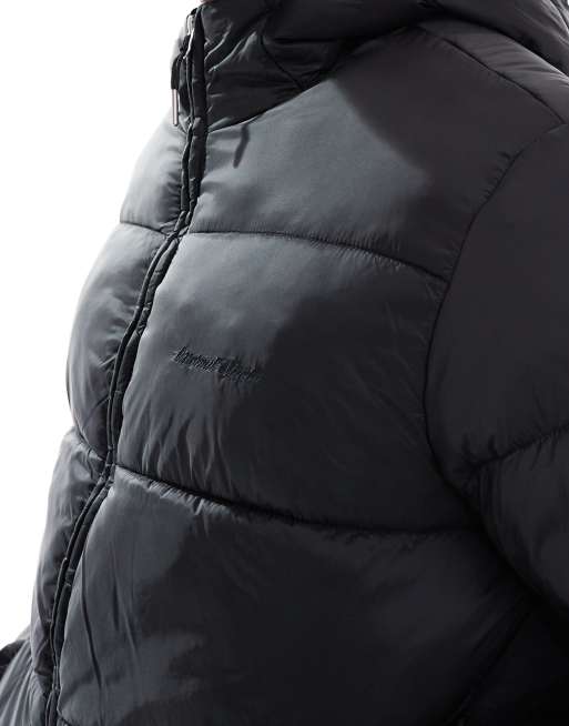 Jack & Jones - Gewatteerd jack met capuchon en glanzend oppervlak in zwart, 5 van 5