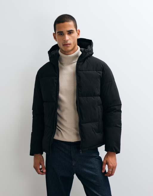 Jack & Jones - Gewatteerd jack met capuchon in zwart, 2 van 5
