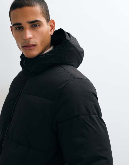 Jack & Jones - Gewatteerd jack met capuchon in zwart, 5 van 5