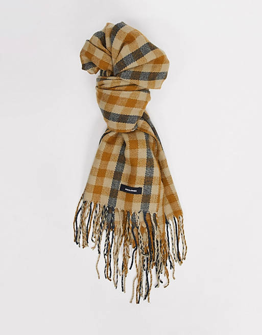 Jack & Jones - Geweven sjaal in bruin