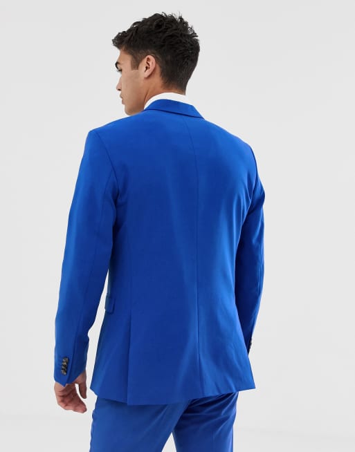 Giacca blu elettrico outlet uomo