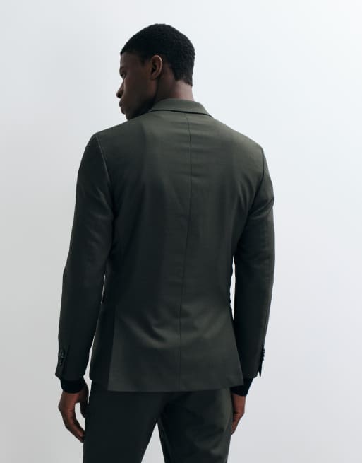 Jack & Jones giacca da abito super slim fit verde scuro, 4 di 5
