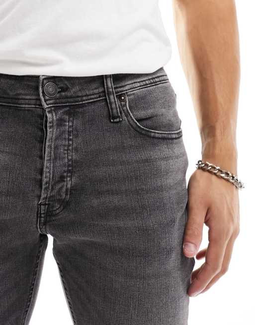 Jack & Jones – Glenn – Grå, smala jeans, 5 av 5