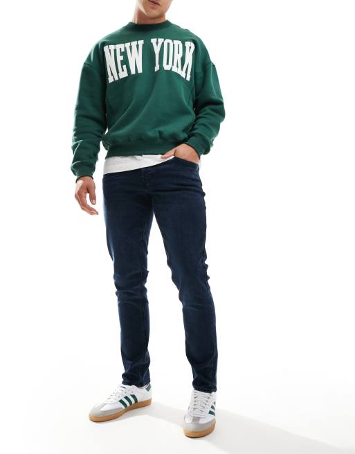 Jack & Jones - Glenn - Mørkeblå smalle jeans, 2 af 5