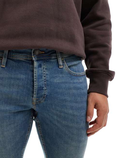Jack & Jones – Glenn – Niebieskie dopasowane jeansy, 5 z 5