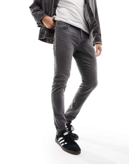 Jack & Jones – Glenn – Schmal geschnittene Jeans in Grau