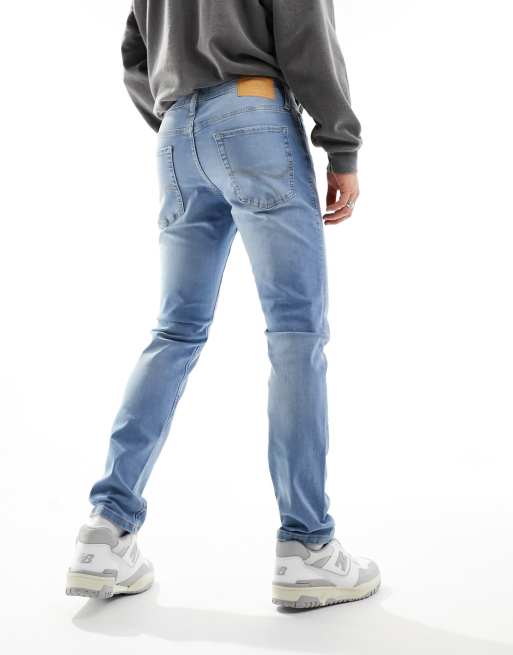 Jack & Jones – Glenn – Schmal geschnittene Jeans in Hellblau , 2 von 5