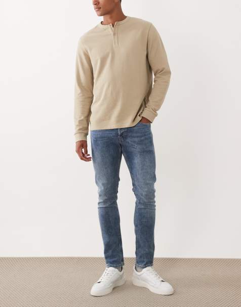 Jack & Jones Glenn slim fit jeans in mid blue