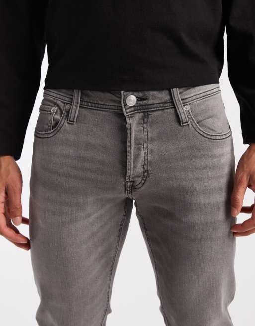 Jack & Jones glenn slim jeans in gray, 4 of 5