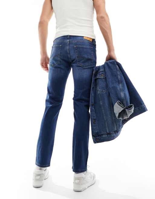 Jack & Jones Glenn slim jeans in mid blue wash , 2 of 5