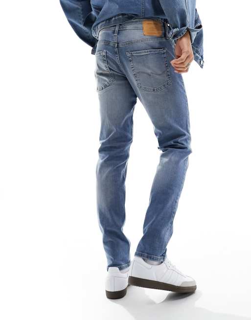 Jack & Jones - Glenn - Smalle toelopende jeans van denim met lichte wassing, 2 van 5