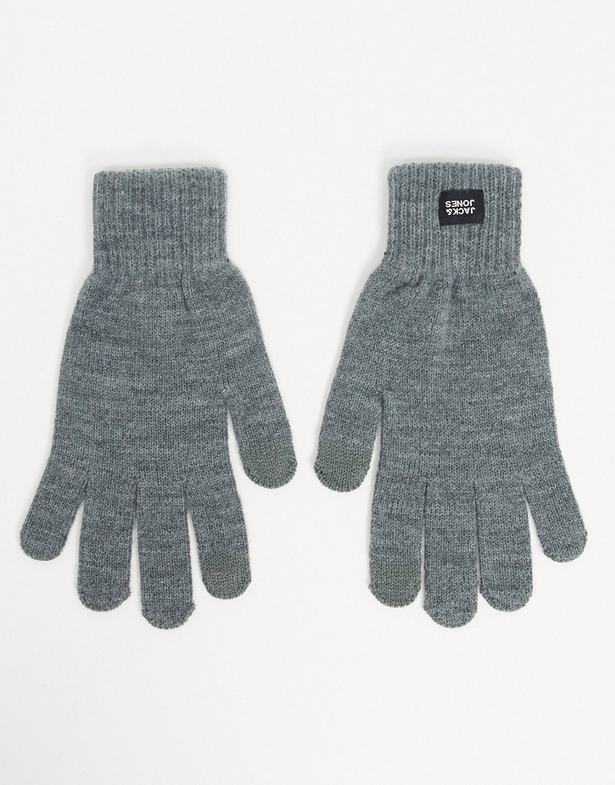 Jack & Jones gloves in gray-Grey