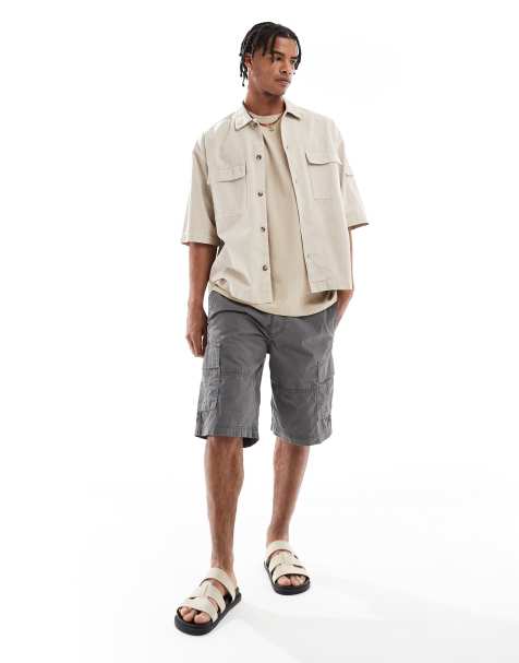 Jack & Jones – Grå cargoshorts med ledig passform - view 1