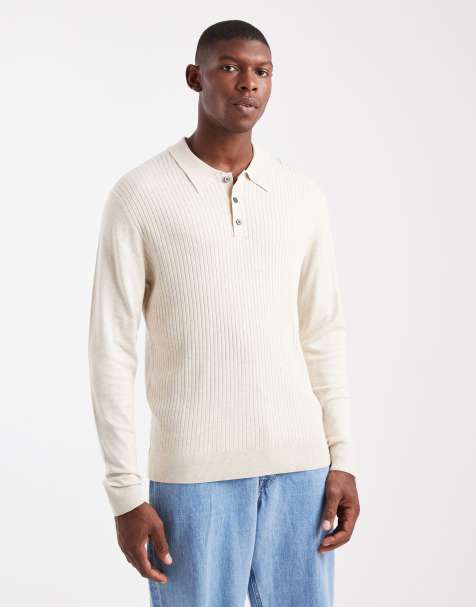 Jack & Jones – Grå, ribbad pikétröja - view 1