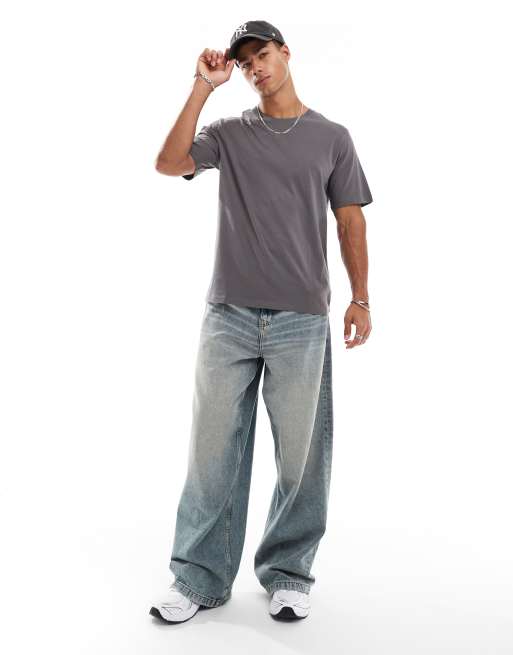 Jack & Jones - Grå T-shirt med rund hals, 4 af 4