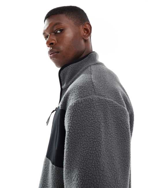 Jack & Jones – Grå teddyfleece med kontrastfärgad ficka, 5 av 5