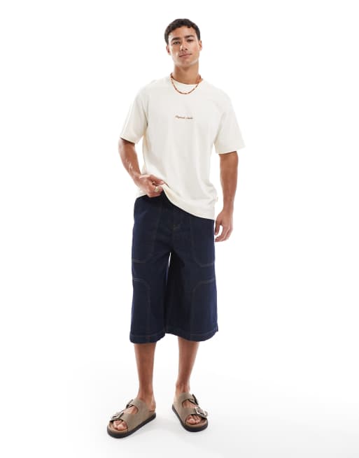 Jack & Jones – Gräddvit t-shirt i oversize med Originals-broderi, 3 av 4