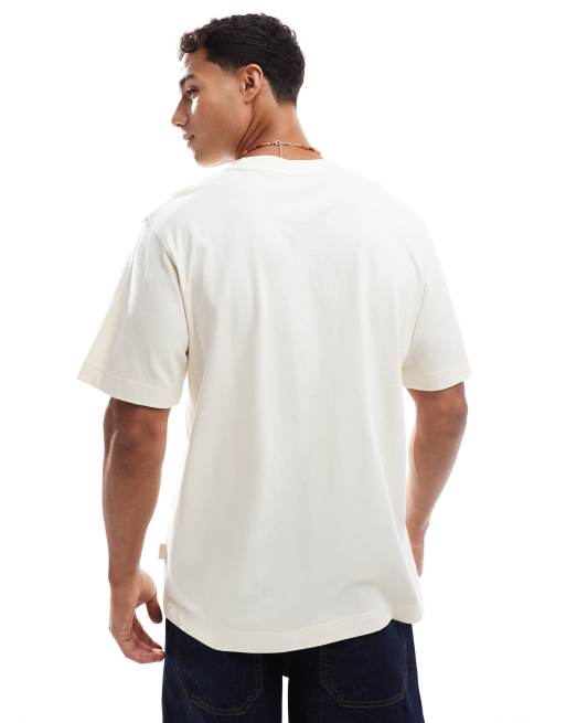 Jack & Jones – Gräddvit t-shirt i oversize med Originals-broderi, 4 av 4