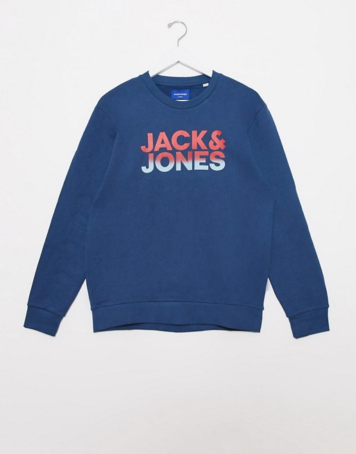 Jack & Jones gradient print logo sweatshirt