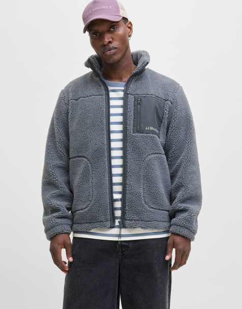 Jack & Jones - Grågrøn jakke i teddy-stof - view 1