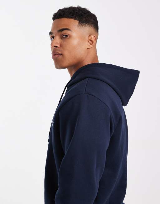 Jack & Jones – Granatowa bluza z kapturem i logo, 5 z 5