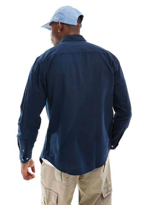 Jack & Jones – Granatowa koszula oxford, 4 z 4