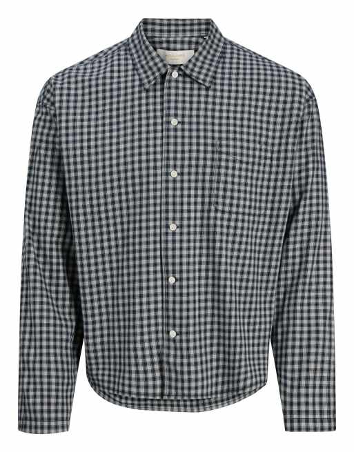 Jack & Jones – Granatowa koszula w kratę, 7 z 7