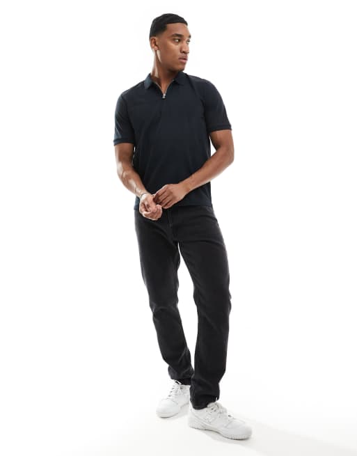 Jack & Jones – Granatowa koszulka polo z zamkiem, 4 z 4