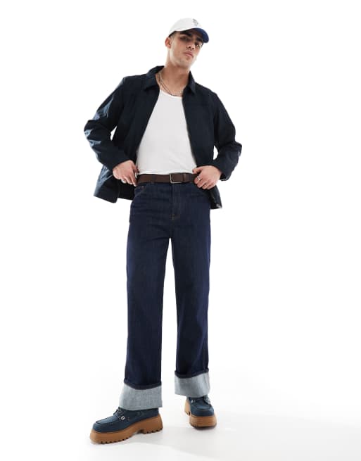 Jack & Jones – Granatowa kurtka harrington z imitacji zamszu, 2 z 4