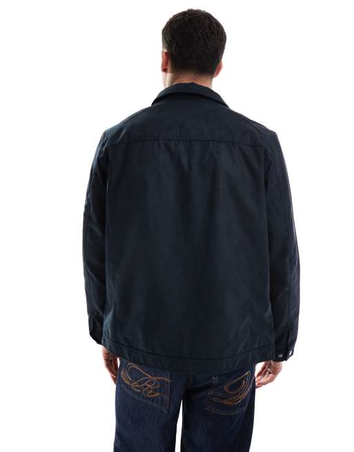 Jack & Jones – Granatowa kurtka harrington z imitacji zamszu, 4 z 4