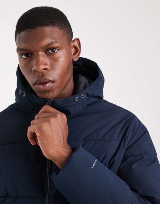 Jack & Jones – Granatowa kurtka ocieplana z kapturem, 5 z 5
