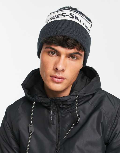 Jack & Jones – Granatowa narciarska czapka beanie 