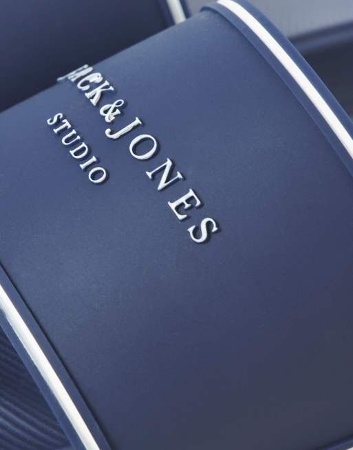 Jack & Jones – Granatowe klapki na basen, 6 z 7