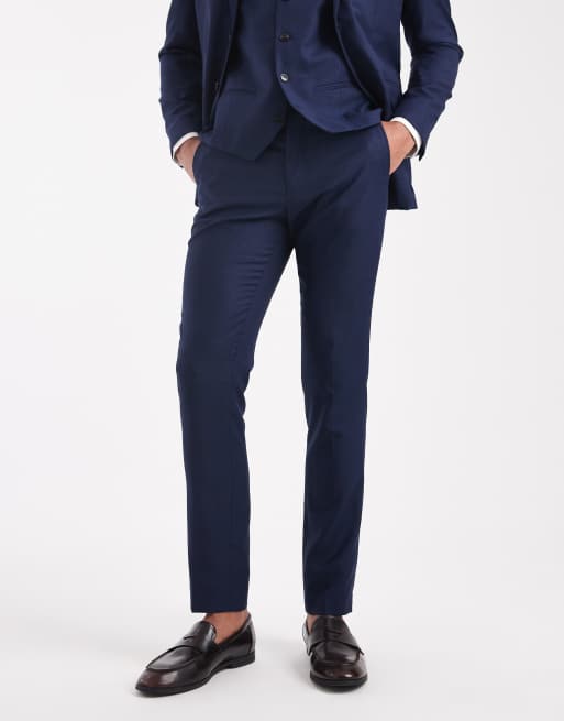 Jack & Jones – Granatowe spodnie o bardzo dopasowanym kroju 